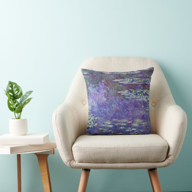Coussin Nymphéas par Claude Monet, Impressionnisme Vintage (Chaise)