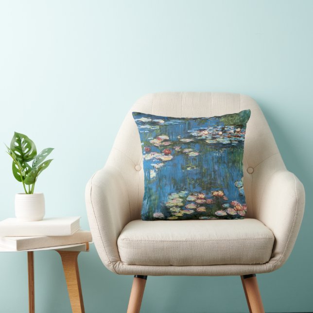 Coussin Nymphéas par Claude Monet, Impressionnisme Vintage (Chaise)