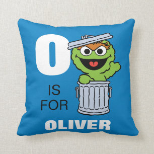 Coussin O est pour Oscar le Fou   Ajoutez Votre Nom