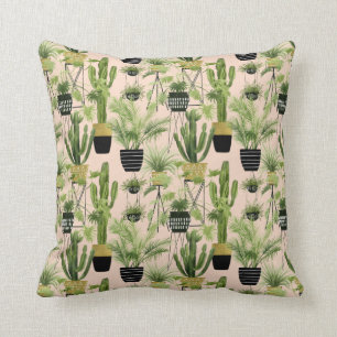 Coussin Oasis intérieure   Motif de ligne Plante