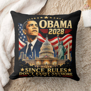 Coussin Obama 2028 Puisque les règles n'existent plus