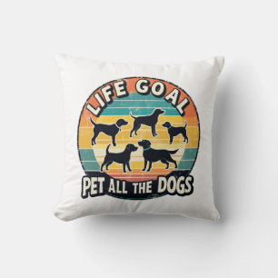 Coussin Objectif de vie caresser tous les chiens