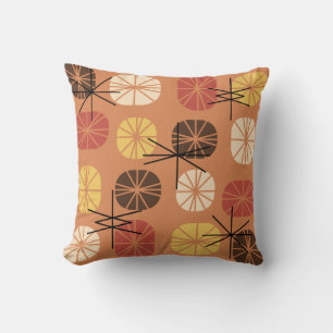 Coussin Oblongs Motifs du milieu du siècle Autumn Orange