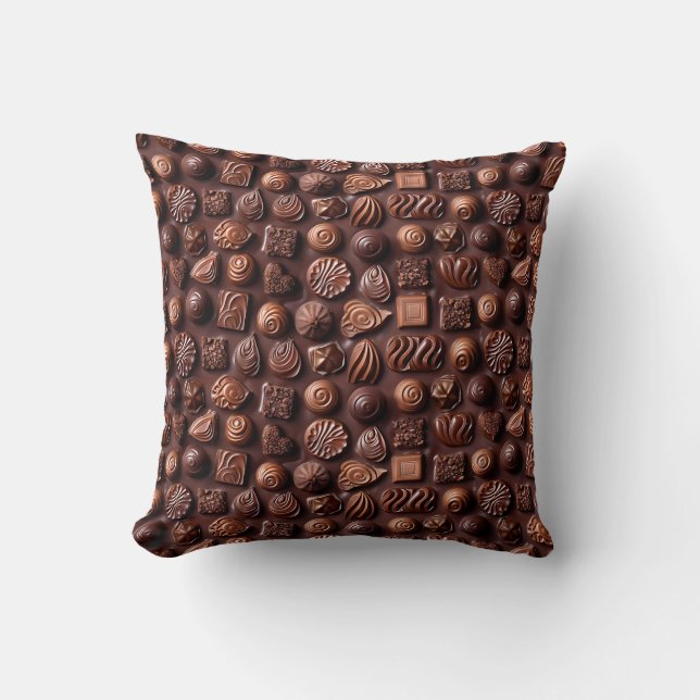 Coussin Obsession de l'amant de chocolat - Chocolat réalis (Recto)