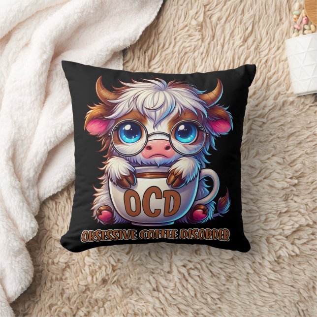Coussin Obsessive Coffee Disorder  (Couverture)