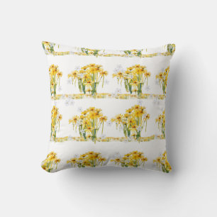 Coussin Obtenez vos marguerites d'affilée! art réversible