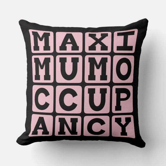 Coussin Occupation Maximale, Grossesse Drôle (Recto)