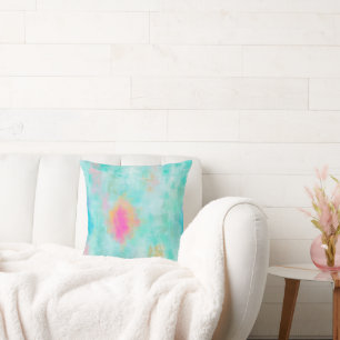Coussin Ocean Joyride - Blue Turquoise Abstrait Art