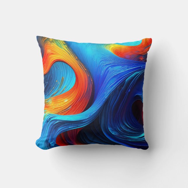 Coussin Ocean Lava "Astralsurge" (Recto)