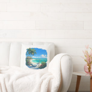 Coussin Ocean Paradise - Plage tropicale Oasis
