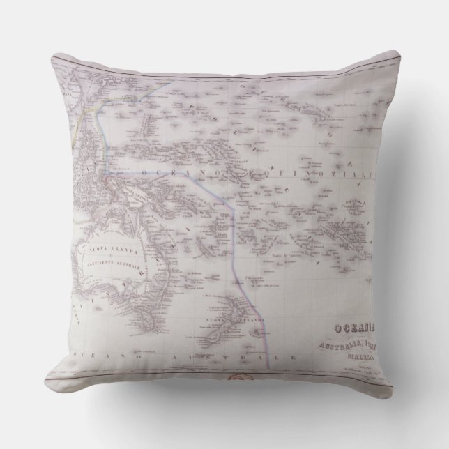 Coussin Océanie (Australie, Polynésie, et Malaisie) (Recto)