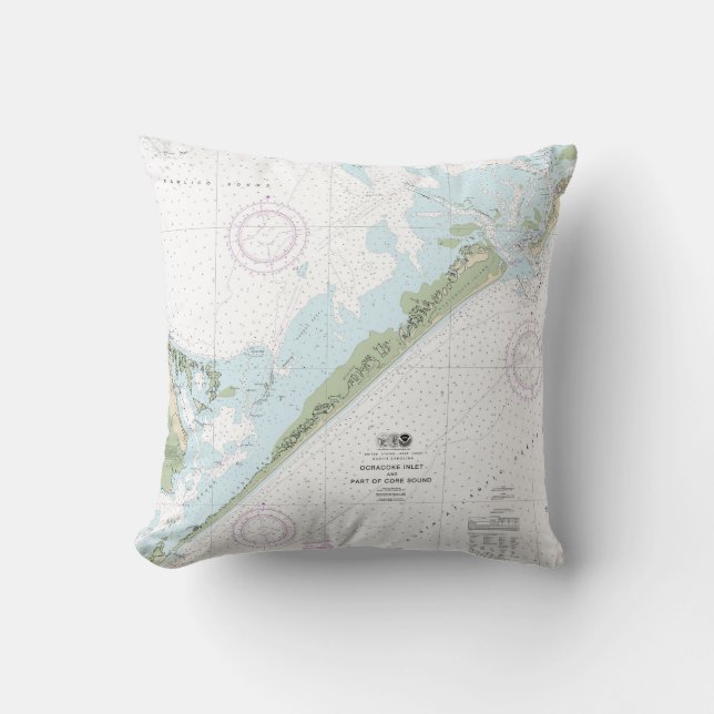 Coussin Ocracoke Inlet et une partie du son de base (Recto)