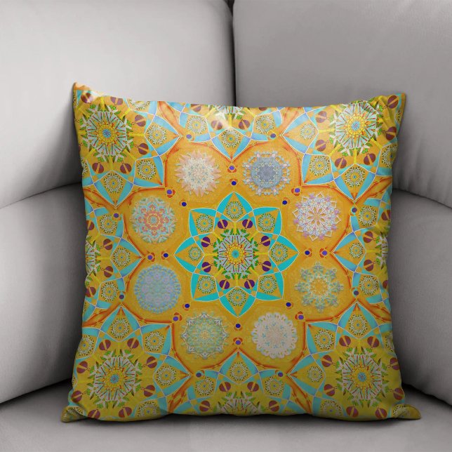 Coussin Octo brightener arabesque maure style tangerine (Créateur téléchargé)