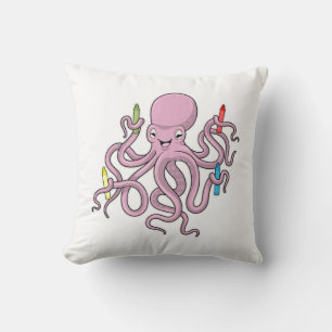 Coussin Octopus avec Crayon