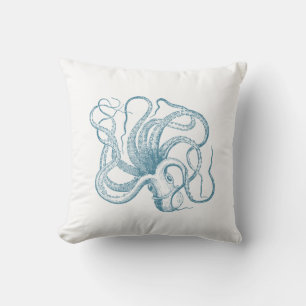 Coussin Octopus bleu marine