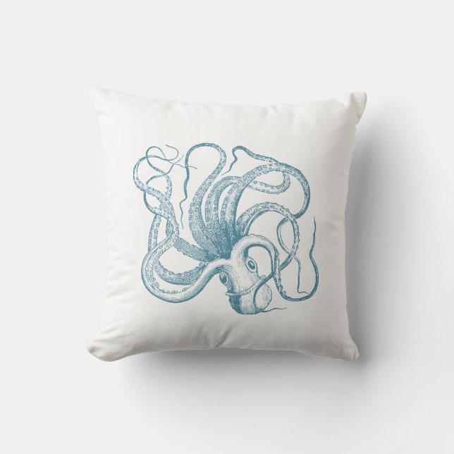 Coussin Octopus bleu marine (Recto)