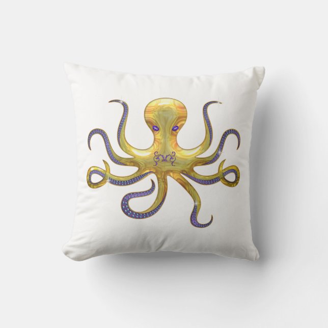 Coussin Octopus d'or (Recto)
