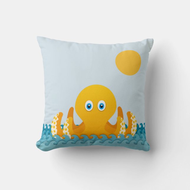 Coussin Octopus jour et nuit (Recto)