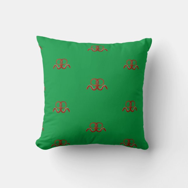 Coussin Octopus rouge (Recto)