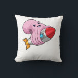 Coussin Octopus with Rocket<br><div class="desc">This design is the perfect gift for a birthday, Christmas and other celebrations. It is suitable for women, men and kids.</div>