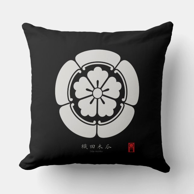 Coussin Oda Mokkou | KAMON [ Crête de famille japonaise ] (Recto)