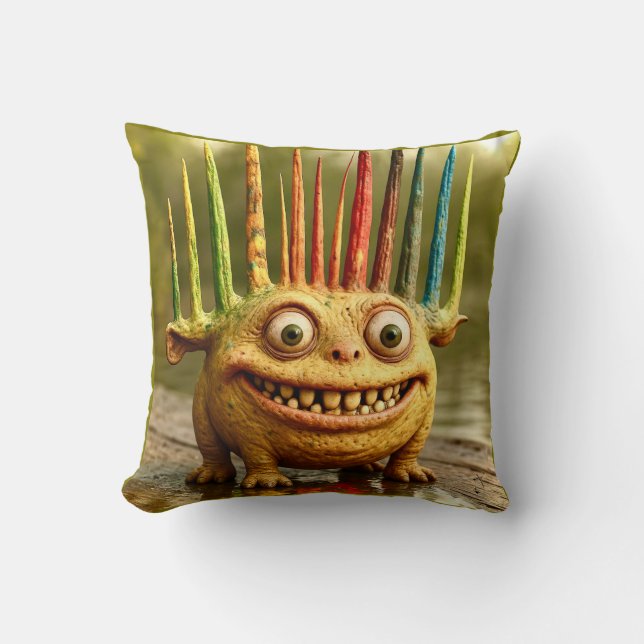 Coussin Odd Friends - Poster Monster de Spikes Arc-en-ciel (Recto)
