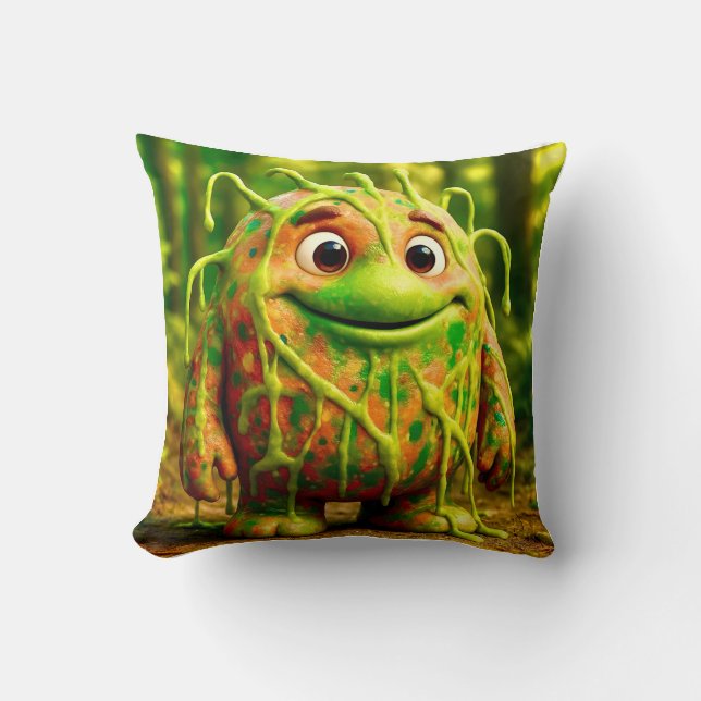 Coussin OddFriends - Gooey Green Monster Poster (Recto)