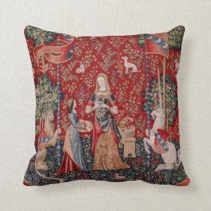 Coussin Odeur de tapisserie médiévale Lady and Unicorn