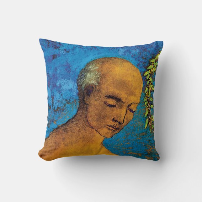 Coussin Odilon Redon La Couronne - Symbolisme de l'art raf (Recto)