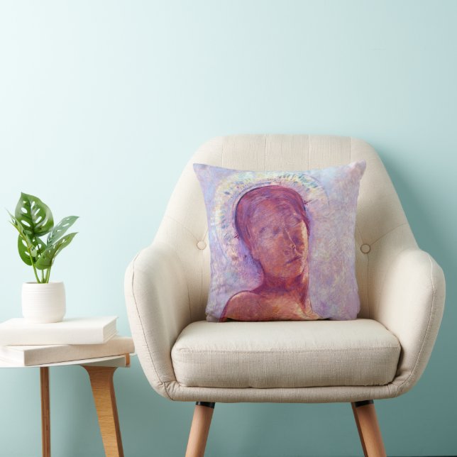 Coussin Odilon Redon, les yeux fermés 1889 (Chaise)