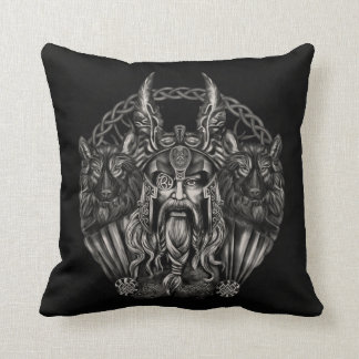 Coussin Odin et ses loups Geri et Freki