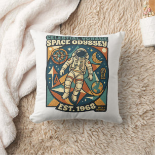 Coussin Odyssée spatiale - Aventure cosmique pour les amou