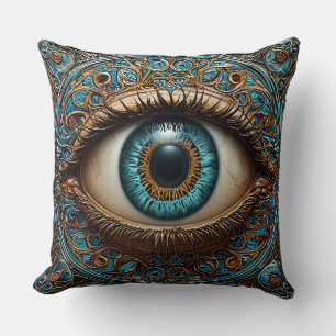 Coussin Œil artistique avec détails complexes et ornementa