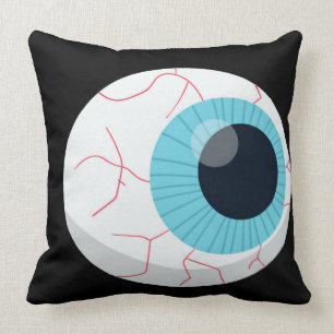 Coussin oeil bleu heureux de Halloween