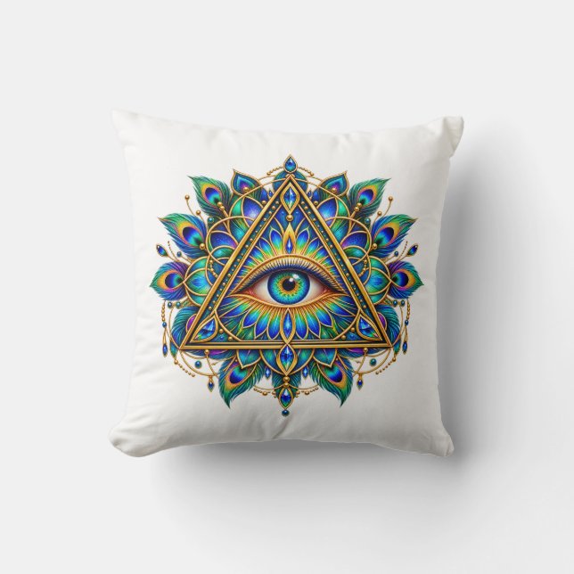Coussin Œil Chevron Saphir (Recto)