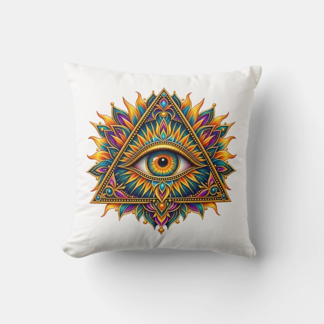 Coussin Œil de Fougère Dorée (Recto)