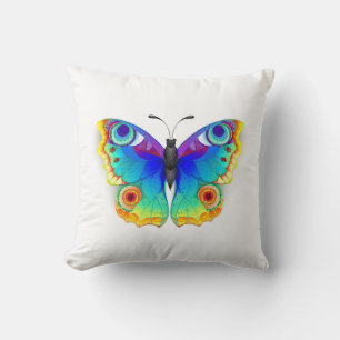 Coussin Oeil de paon arc-en-ciel
