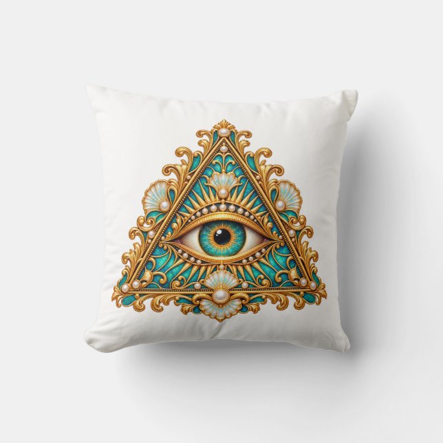 Coussin Œil de sarcelle baroque (Recto)