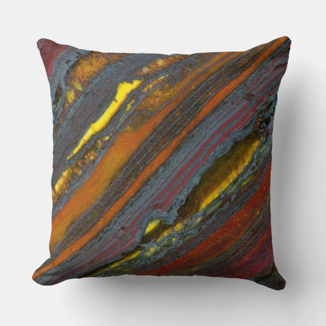 Coussin Œil de Tigre Australien Rayé (Recto)