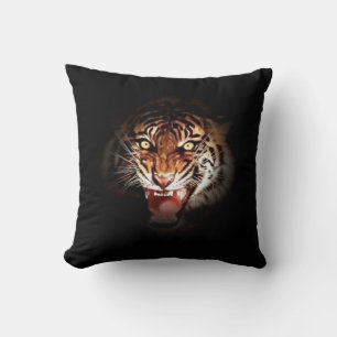 Coussin Oeil de tigre sauvage Jetez l'oreiller