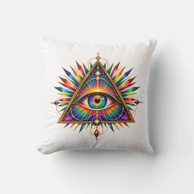 Coussin Œil de Triangle Aube de Jade (Recto)