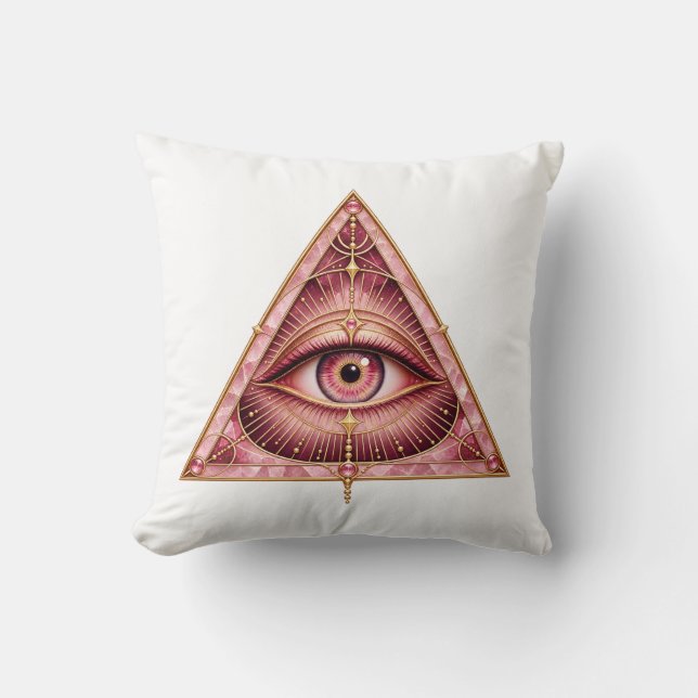 Coussin Œil de Triangle en Quartz Rose (Recto)