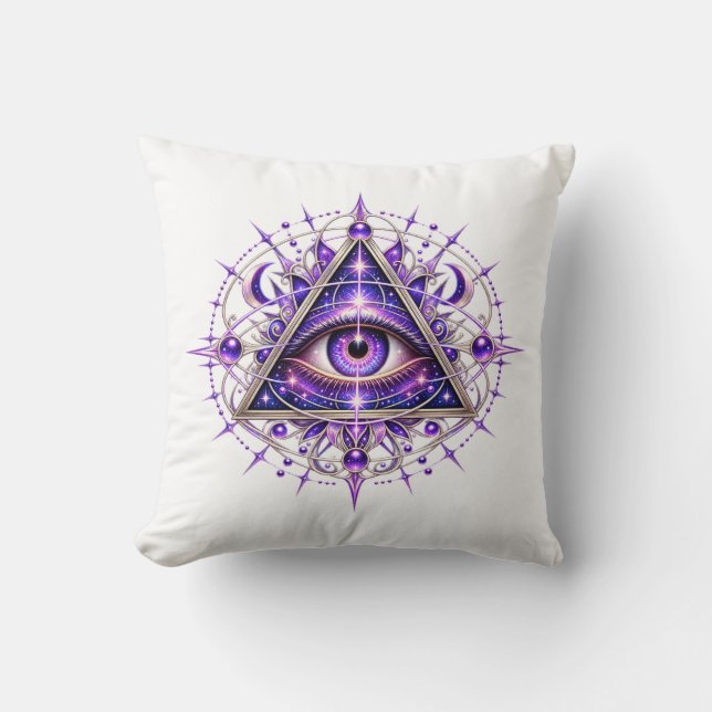 Coussin Œil Lunaire Violet (Recto)