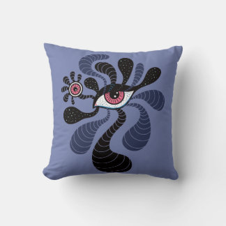 Coussin Oeil rose déplaisant d'art hypnotique