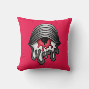 Coussin Oeil rouge fondu : Horreur surréaliste