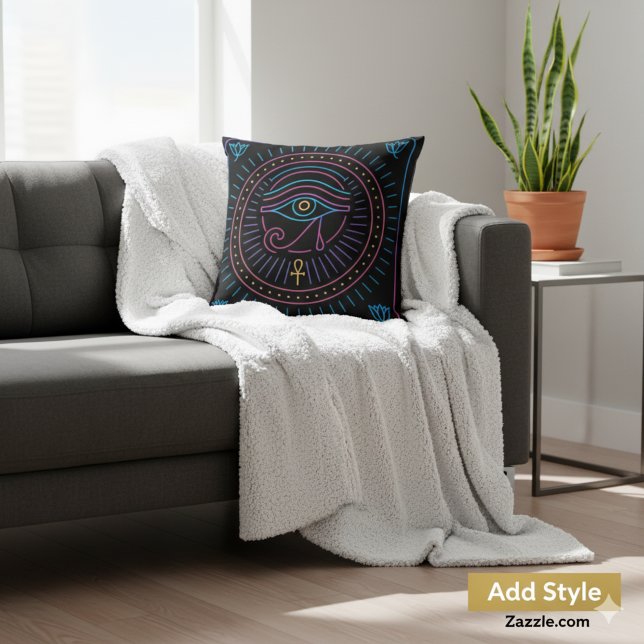 Coussin Oeil sacré de Horus Amulet Mystique (Créateur téléchargé)