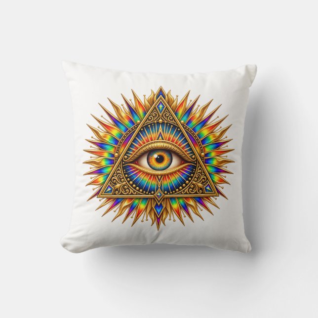 Coussin Œil sentinelle solaire (Recto)