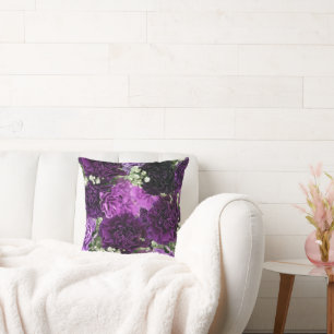 Coussin Oeillets pourpres Bouquet