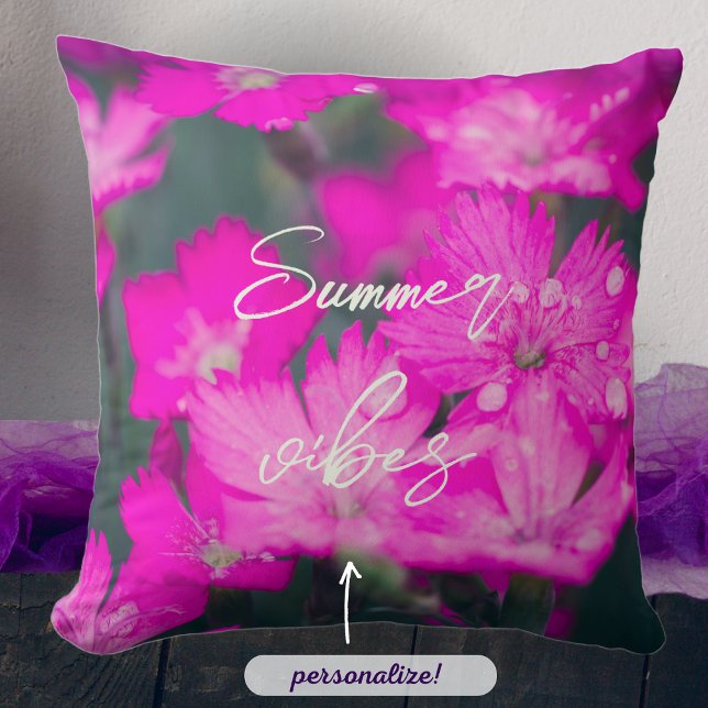 Coussin Oeillets sauvages après la pluie (Créateur téléchargé)
