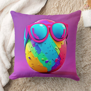 Coussin Oeuf coloré cool